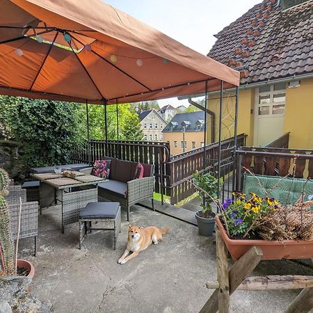 Waldblickwohnung Mit Schoener Terrasse Und Kamin Sebnitz Bagian luar foto