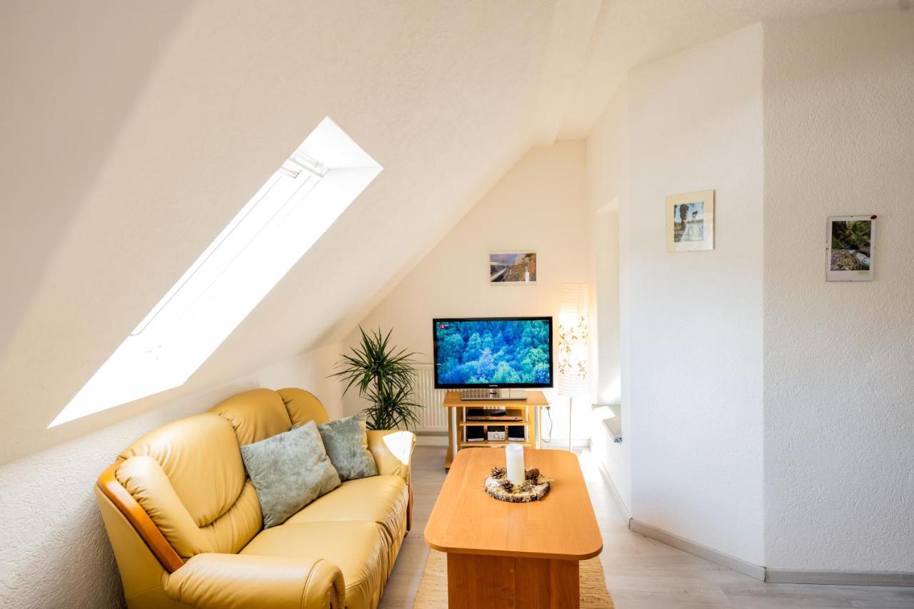 Waldblickwohnung Mit Schoener Terrasse Und Kamin Sebnitz Bagian luar foto